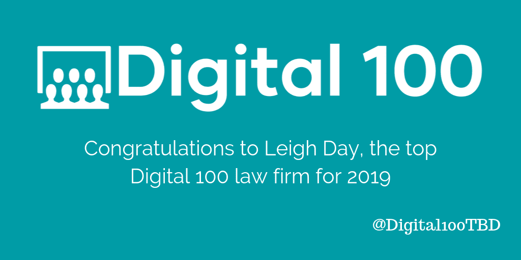 The Digital 100 winner 2019 - Leigh Day